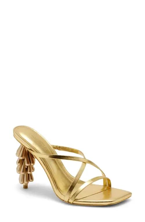 Sage Leather Sandal - Brass by Cult Gaia