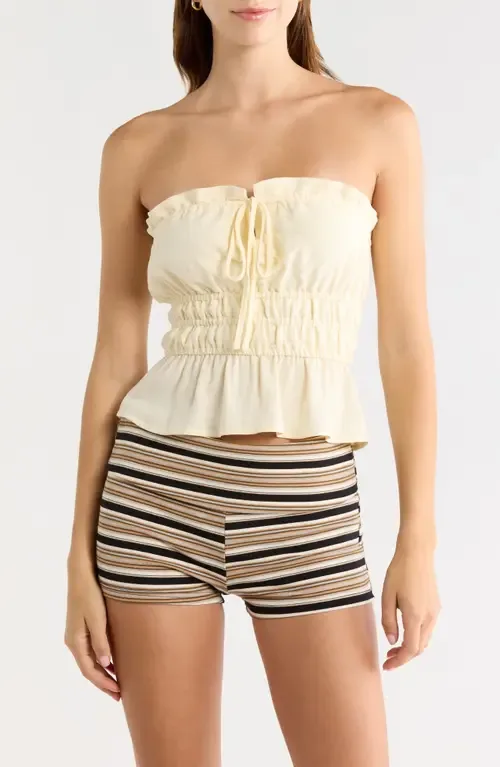 Paige Smocked Crop Top by PacSun
