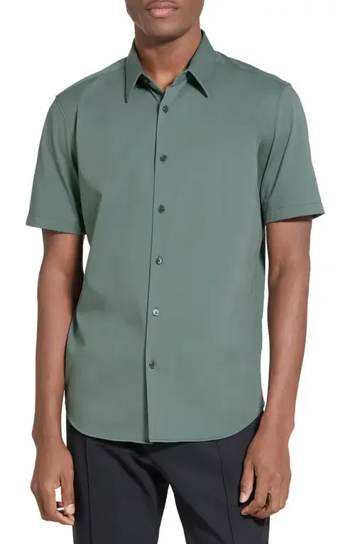 Irving Short Sleeve Button-Up Shirt by Theory