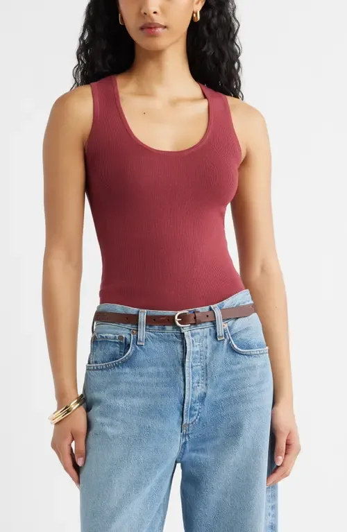 Scoop Neck Sweater Tank by Open Edit