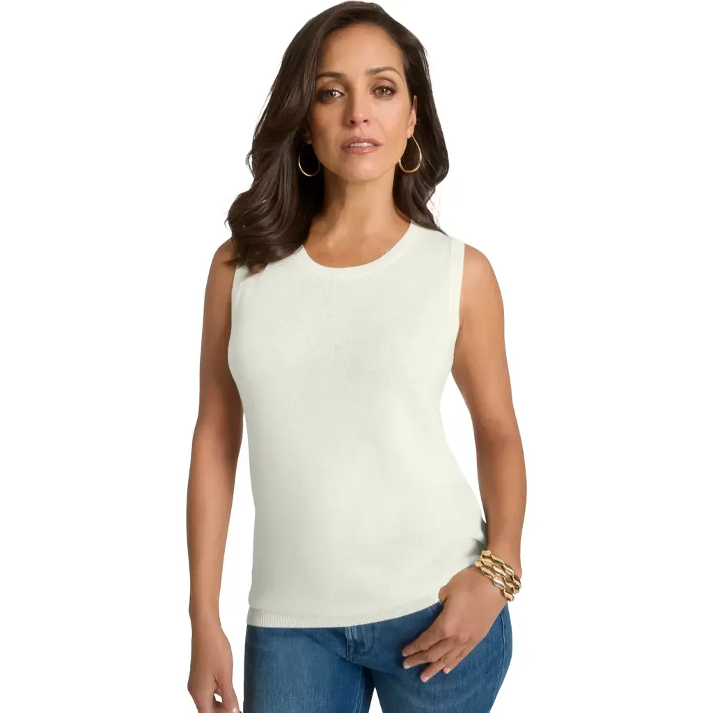 Sleeveless Cashmere Shell by Jessica London