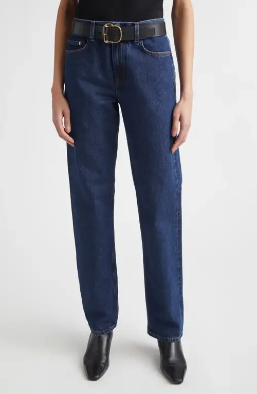 Low Rise Organic Cotton Denim Straight Leg Jeans