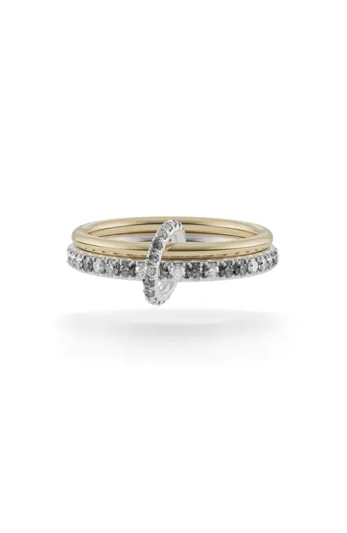 Astrid SG Gris Diamond Linked Stack Ring by Spinelli Kilcollin