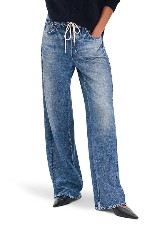 Rb Miramar Pull-On Wide Leg Cotton Terry Sweatpant Jeans
