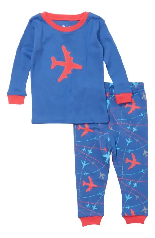 Airplane Long Sleeve Top & Pants Pajama Set by Leveret