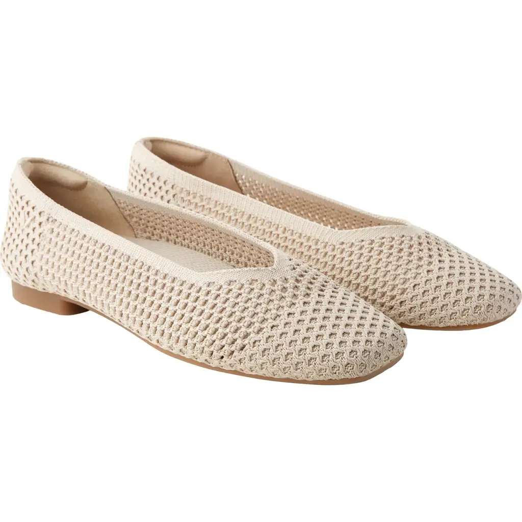 Margot 2.0 Square-Toe V-Cut Flats by VIVAIA