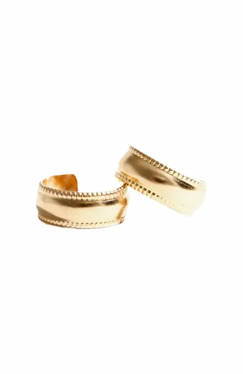 Chunky Column Hoops in Gold-Filled by ABLE