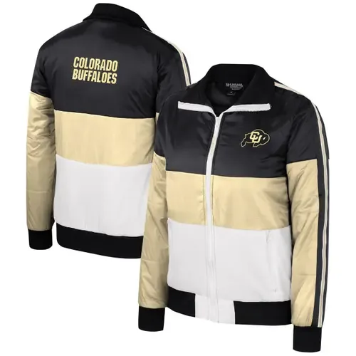 The Wild Collective Gold Colorado Buffaloes Color-Block Puffer Full-Zip Jacket by THE WILD COLLECTIVE