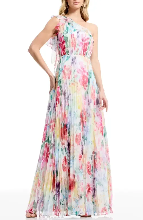 Leandra One-Shoulder Chiffon Gown by Dress the Population