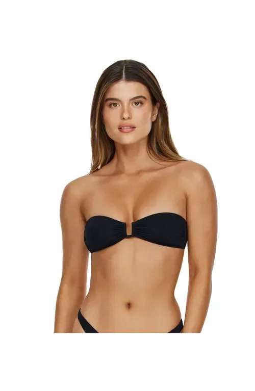 Midnight Bandeau Bikini Top by Flirtt Gottex