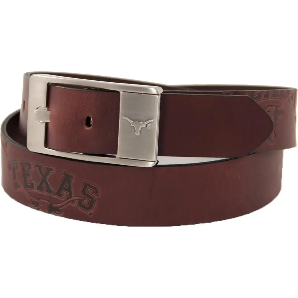 Texas Longhorns Brandish Leather Belt by EAGLES WINGS