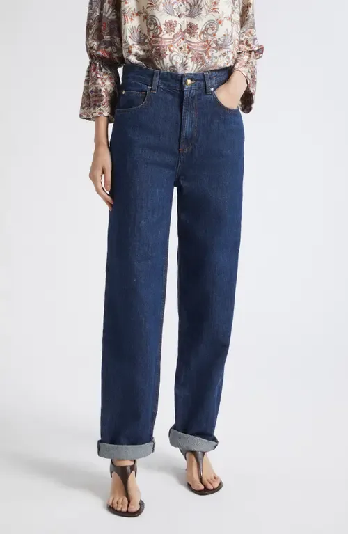 High Waist Straight Leg Jeans by MARELLA