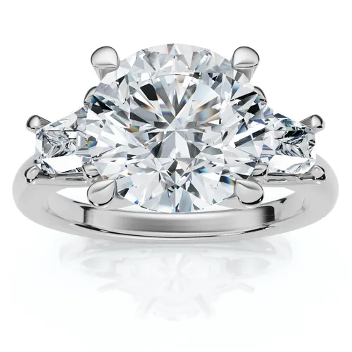 Certified 3 3/4Ct Kiran Diamond Engagement Ring 14k Gold