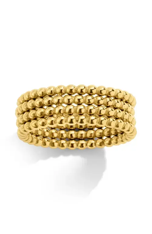 Triple Bead Ring by Mazin Jewels