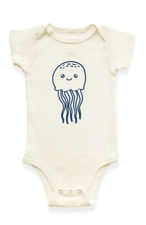 Jellyfish Organic Cotton Baby Bodysuit by Tenth & Pine