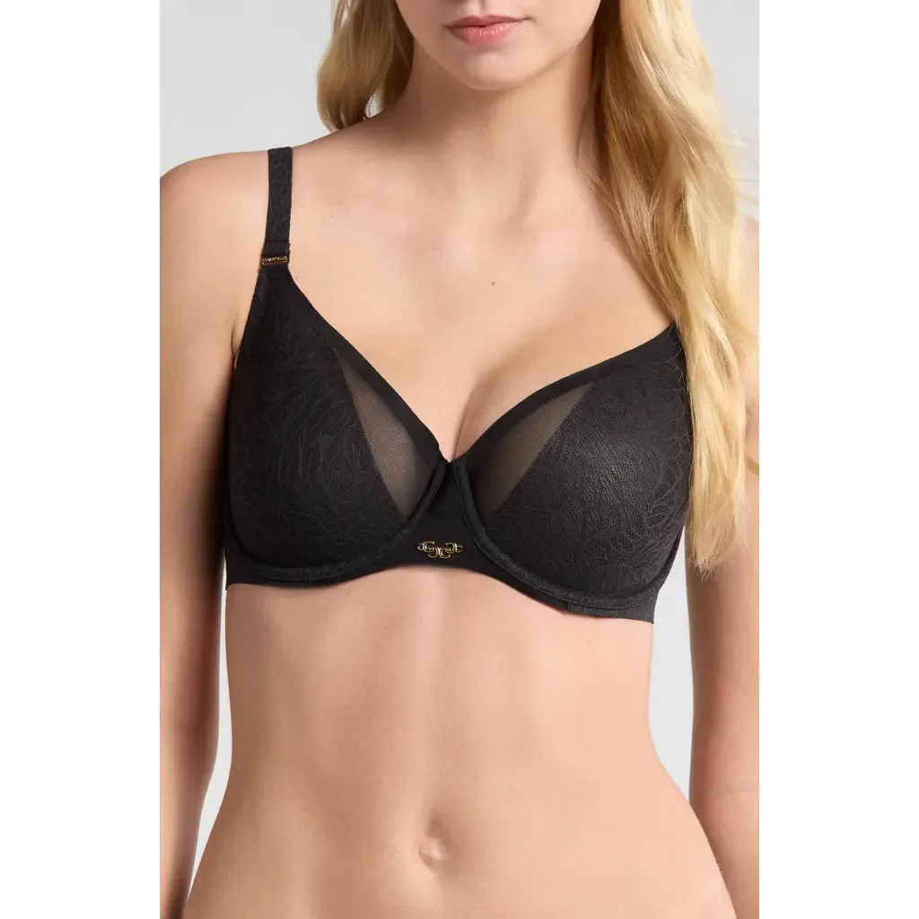Pure Lace Unlined Underwire Minimizer Bra by Chantelle Lingerie