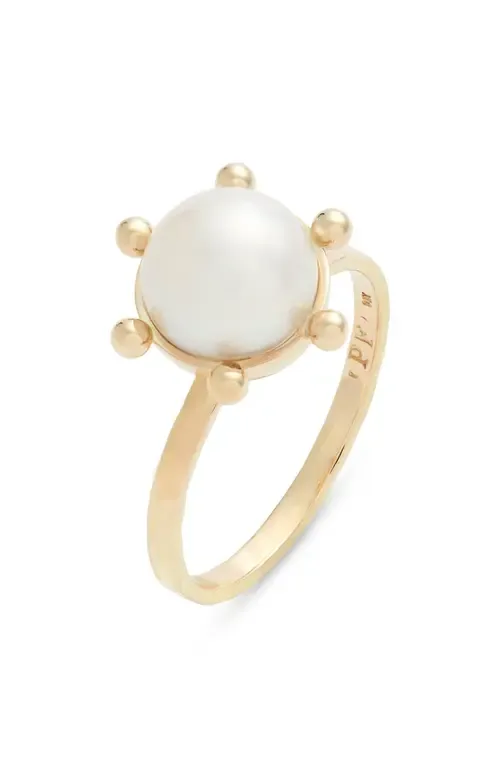Bubble Cultured Pearl Ring in 14K Yellow Gold