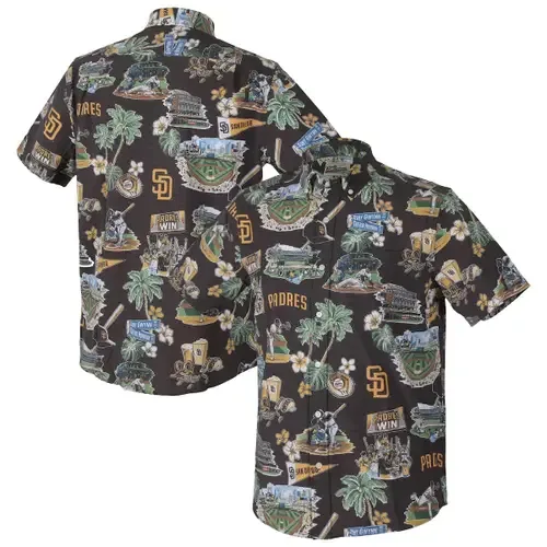 Reyn Spooner San Diego Padres Scenic Tri-Blend Performance Button-Up Top by Reyn Spooner