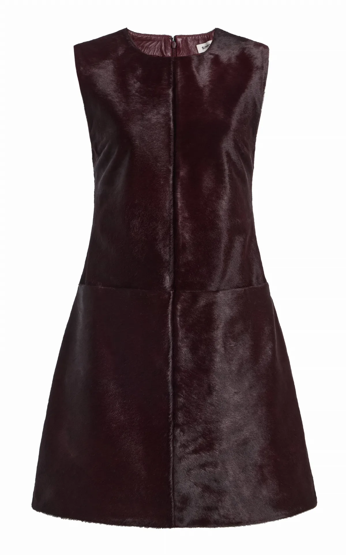 Sonoma Calf Hair Leather Mini Shift Dress by SIMKHAI