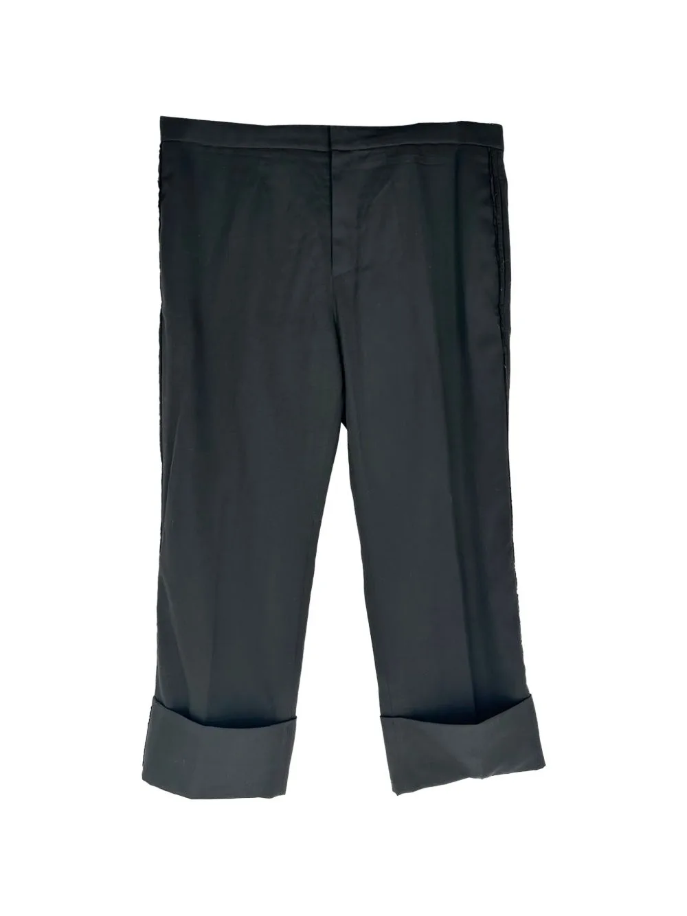 Straight-Leg Cuffed Trousers by Ann Demeulemeester Vintage