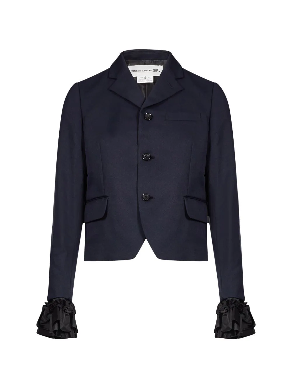 Ruffle-Trimmed Blazer Jacket by Comme Des Garçons