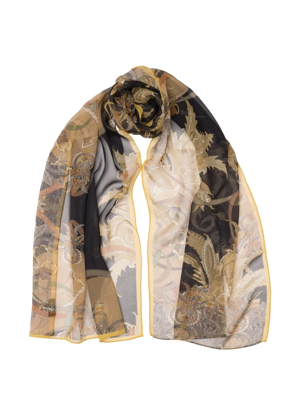 Alessandra Equestrian-Print Silk Scarf