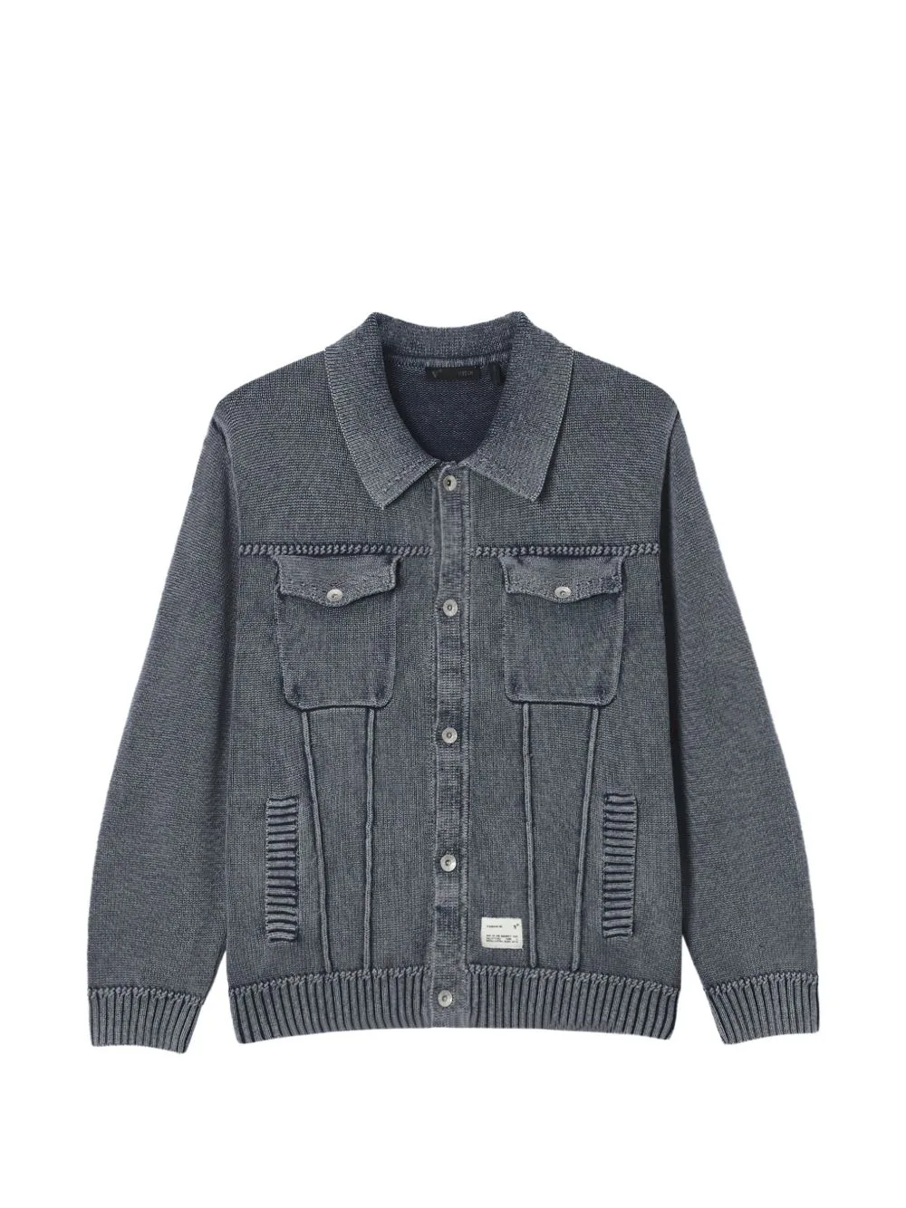 Button-Up Panelled Cardigan by FIVE CM