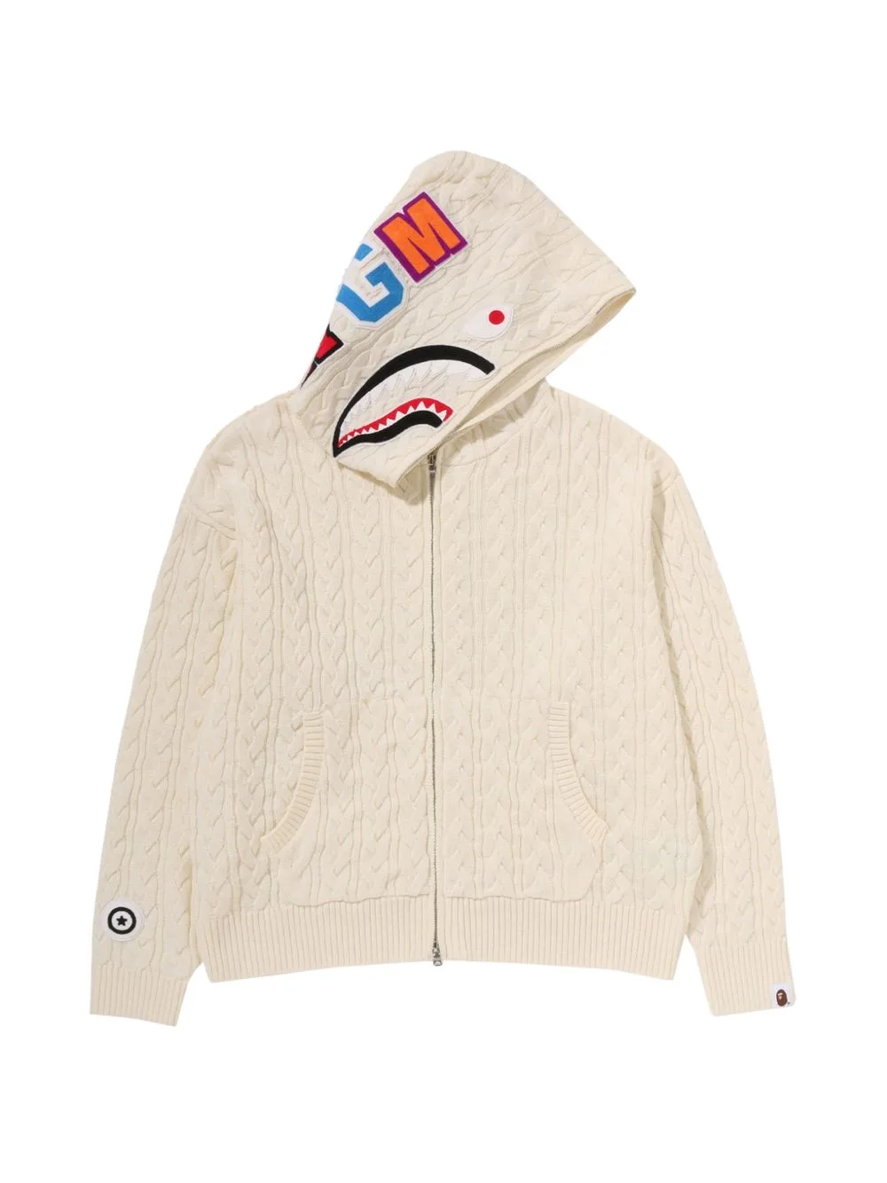 Shark Cable-Knit Hoodie
