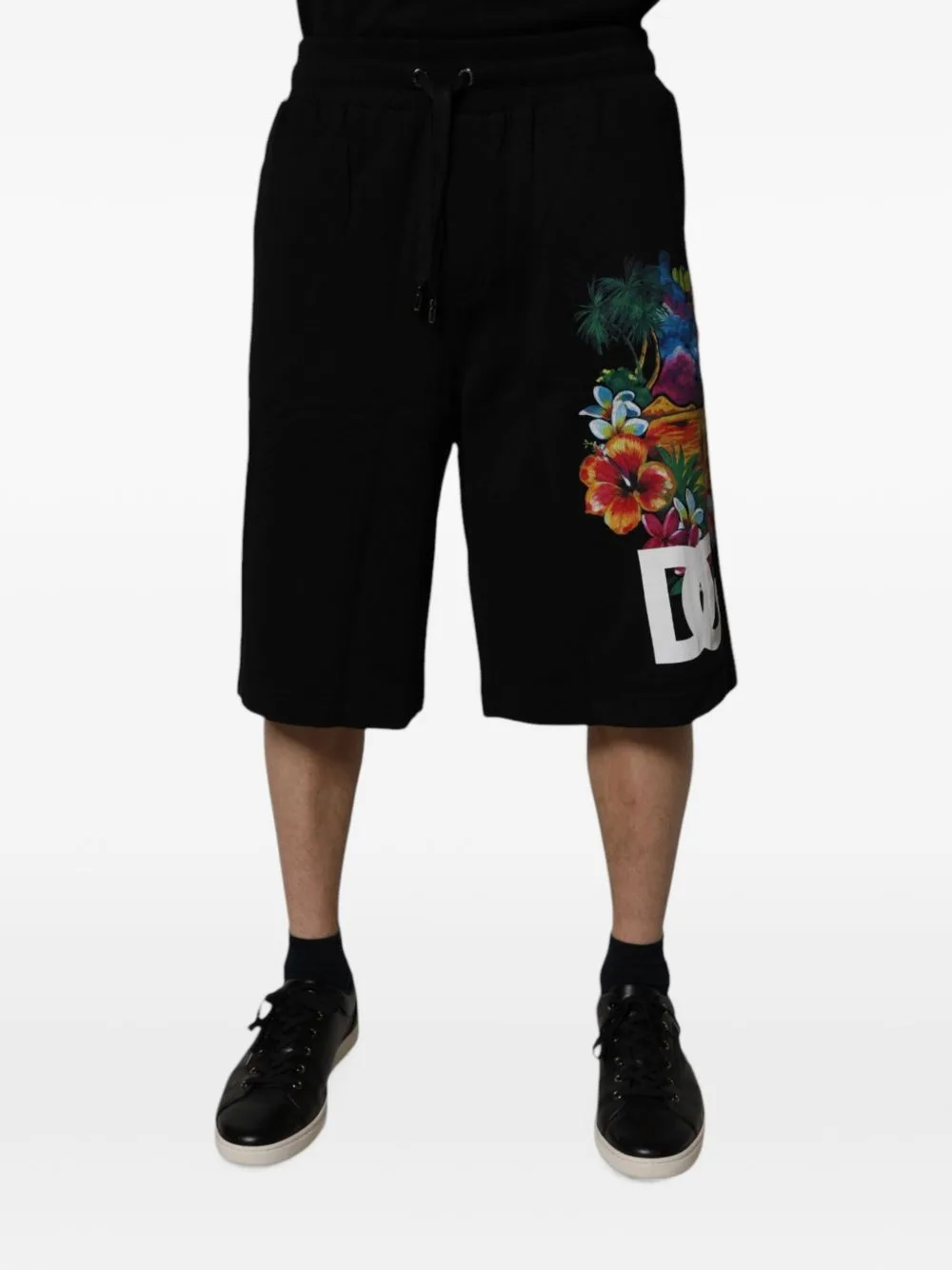 Tropical-Print DG Shorts by Dolce & Gabbana