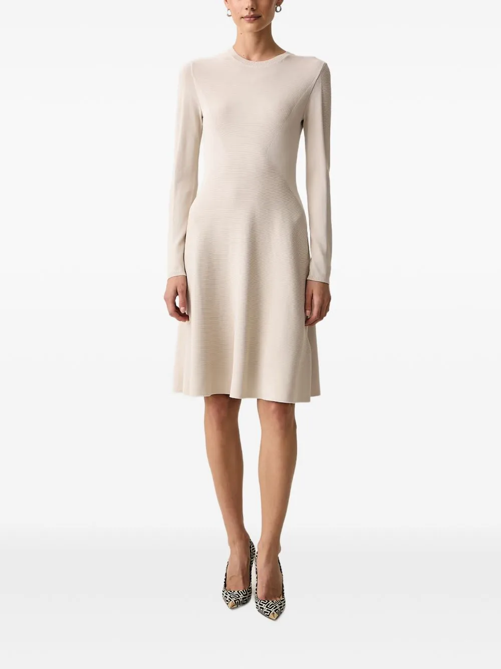 Fine-Knit Long-Sleeve Midi Dress by Armani Exchange