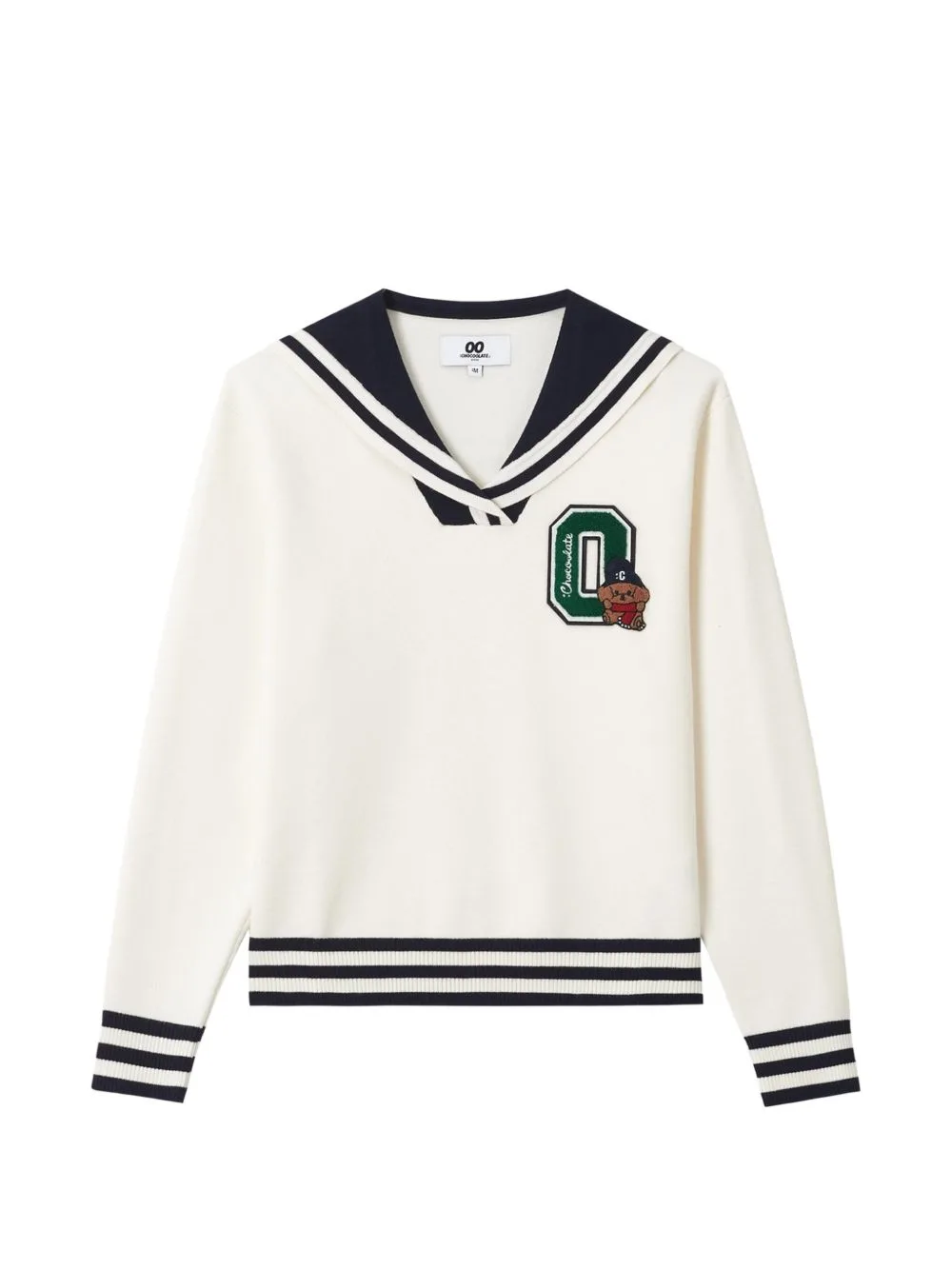 Sailor-Collar Logo-Patch Sweater by CHOCOOLATE