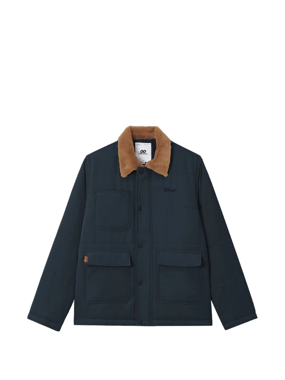 Faux-Fur Collar Quilted Jacket by CHOCOOLATE