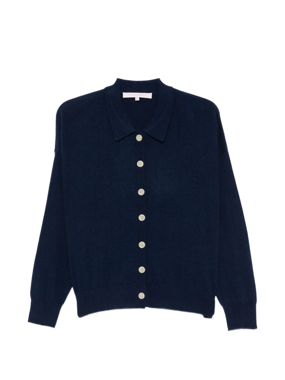 Button-Up Polo Cardigan by absolut cashmere