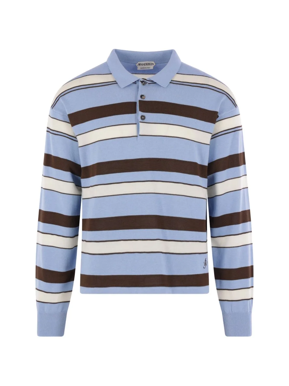 Striped Buttoned Polo Shirt by JW Anderson