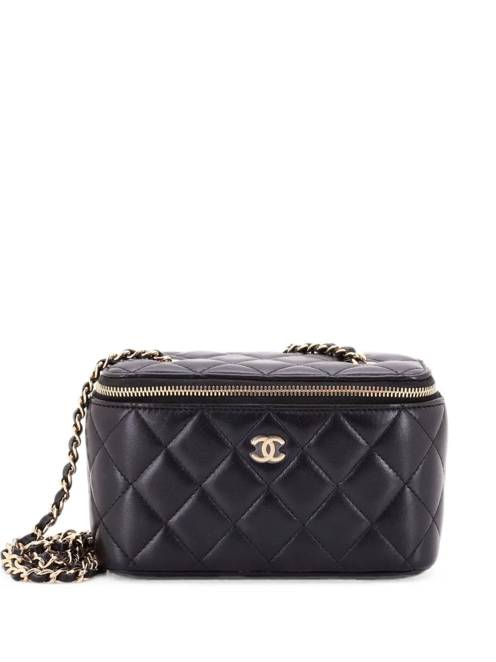 Classic Vanity Case with Chain Quilted Lambskin Small Clutch Bag by CHANEL Pre-Owned