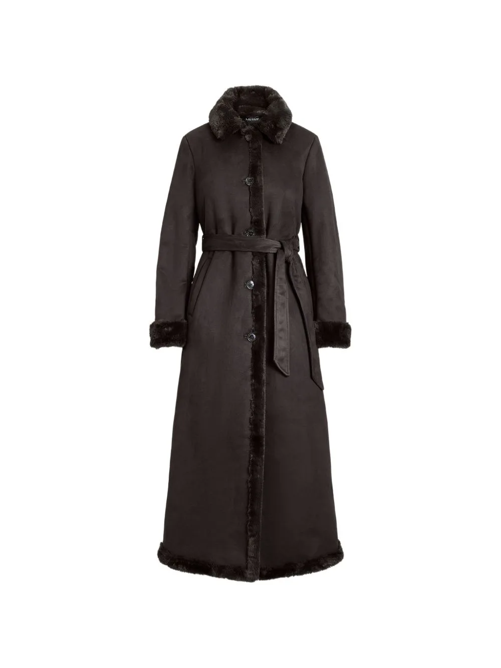 Faux-Shearling Trimmed Belted Coat by Lauren Ralph Lauren