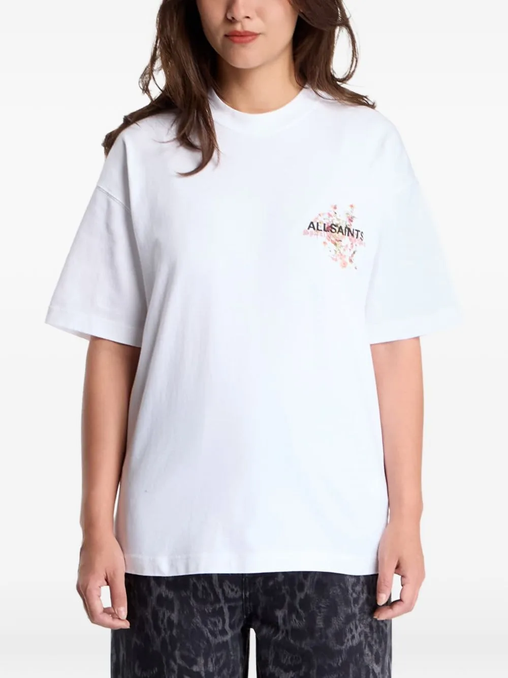 Floral Logo-Print T-Shirt by AllSaints