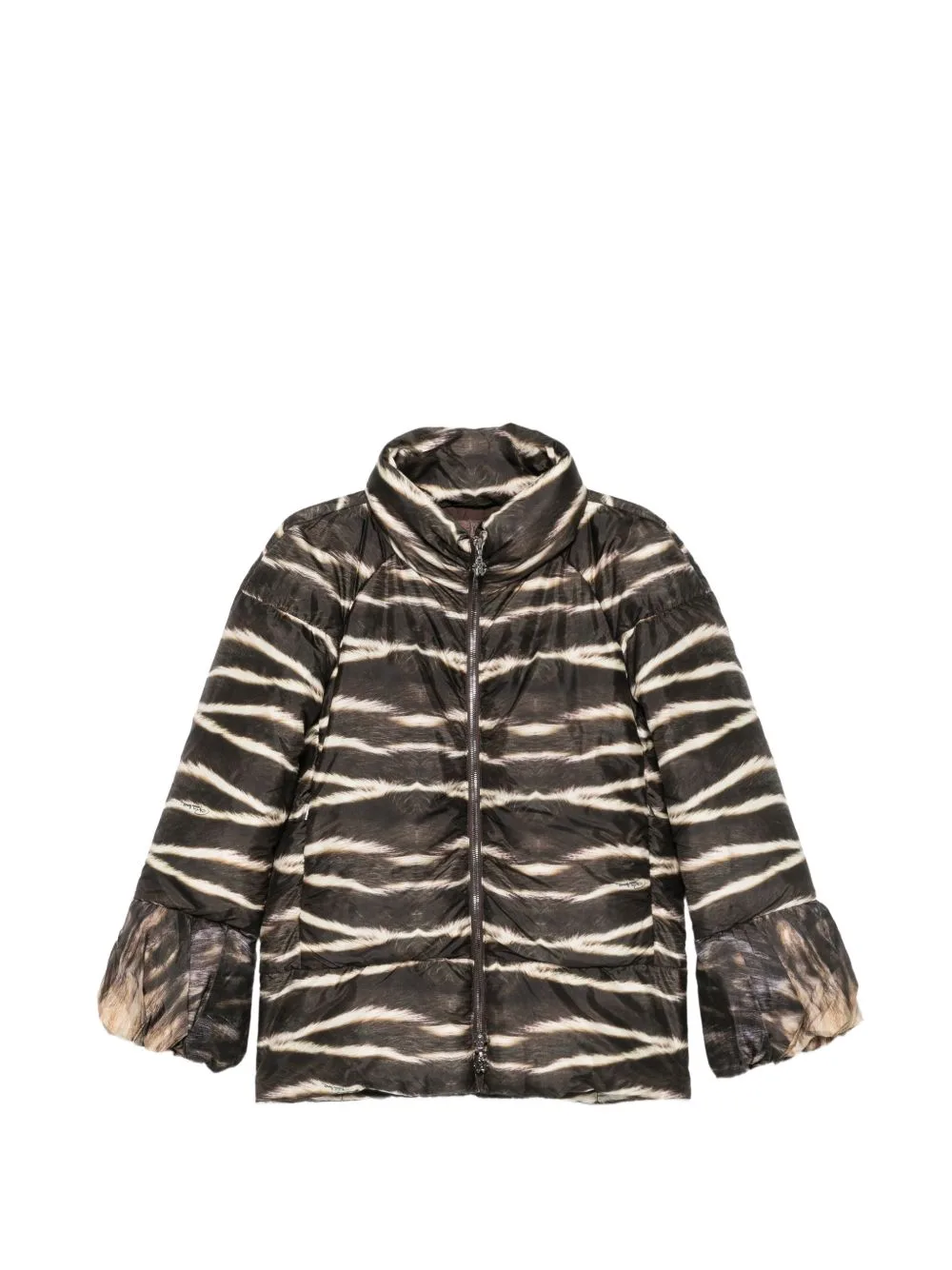 2000s Animal-Print Puffer Jacket by Roberto Cavalli Vintage