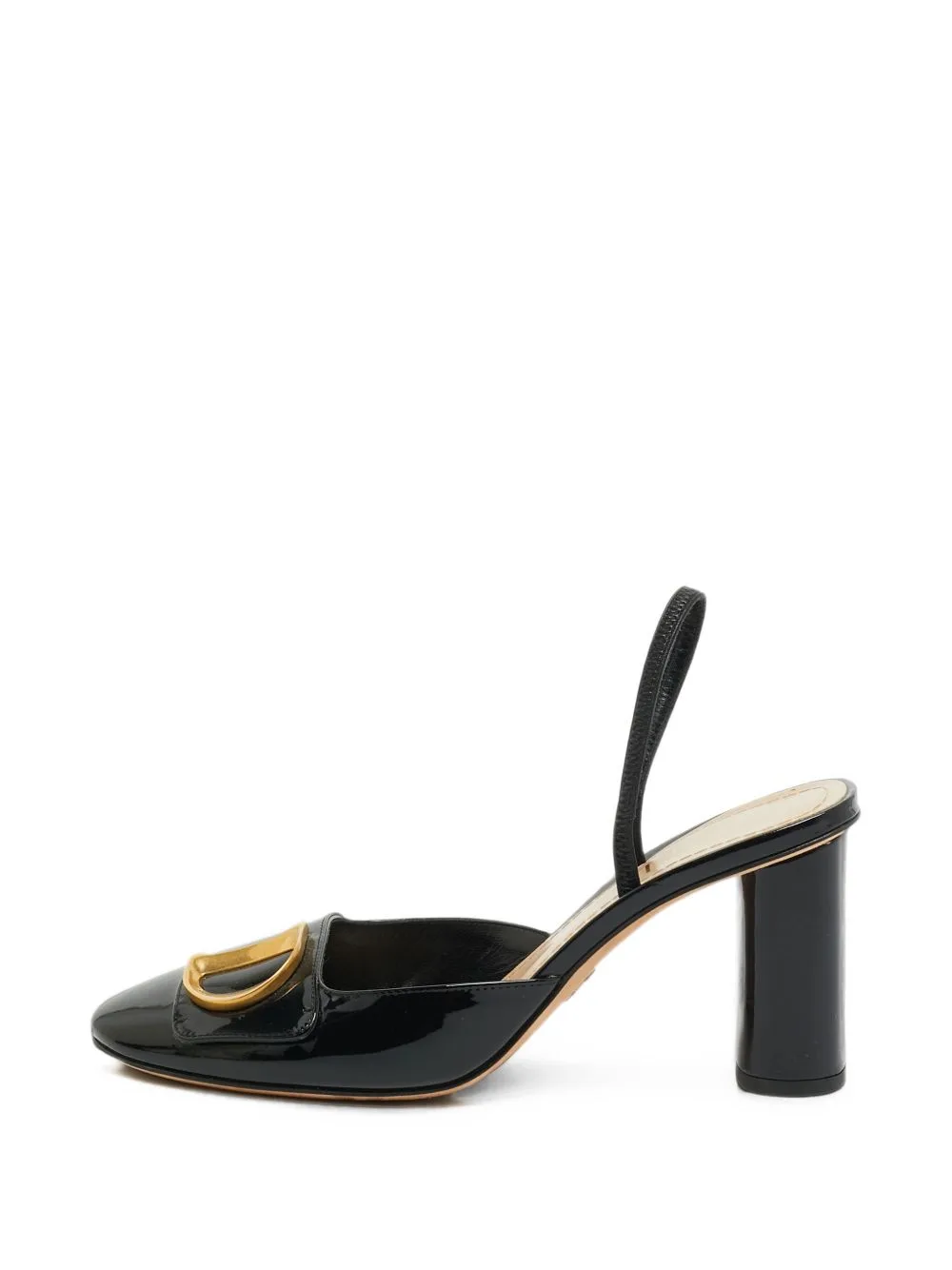 C'est Block Heel Patent-Leather Pumps by Christian Dior Pre-Owned
