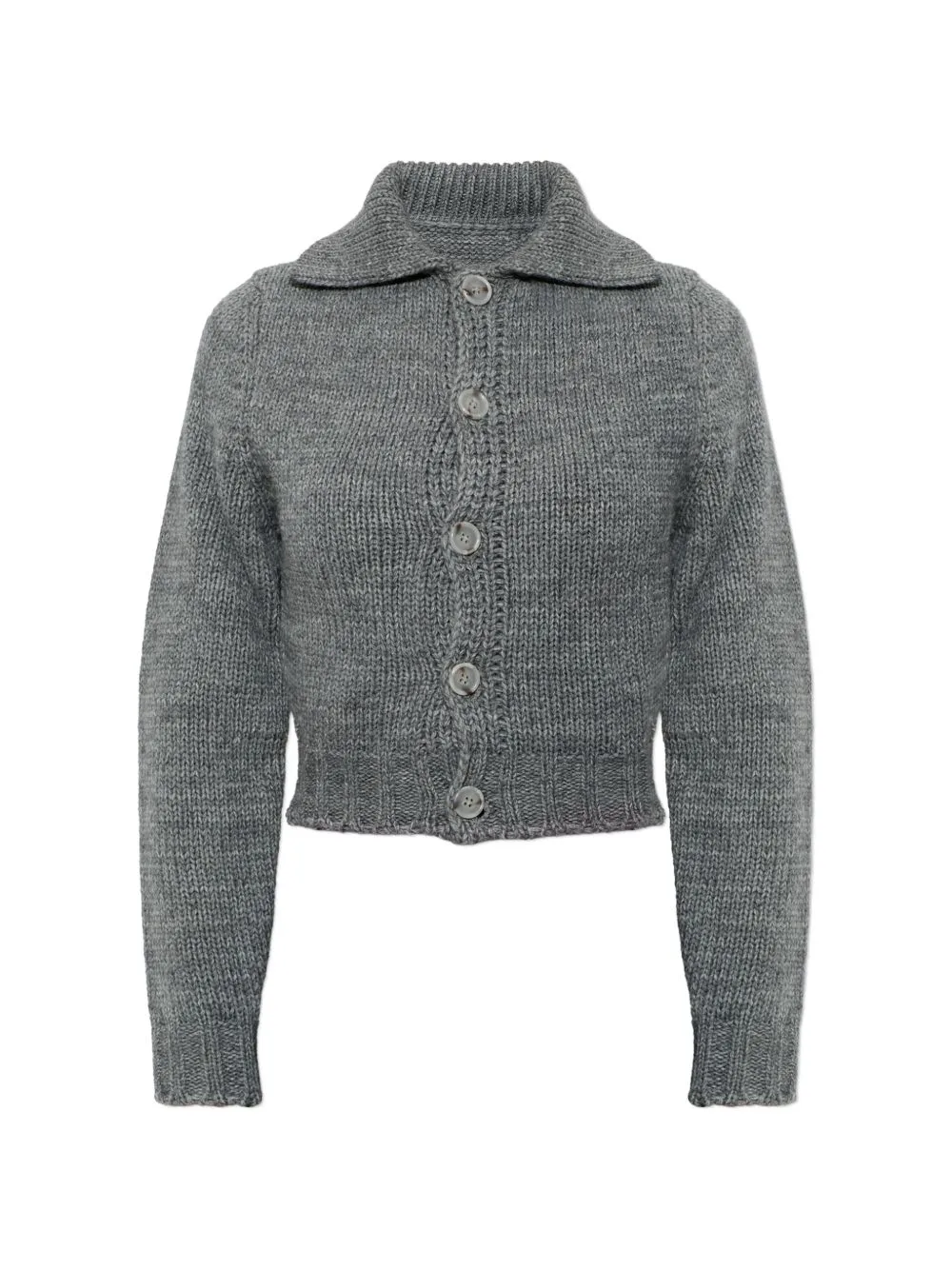 Chunky-Knit Cropped Cardigan by MM6 Maison Margiela