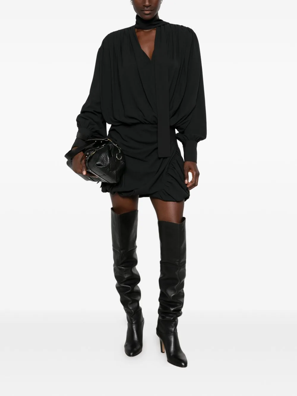 Bounce Pussy-Bow Draped Dress by IRO