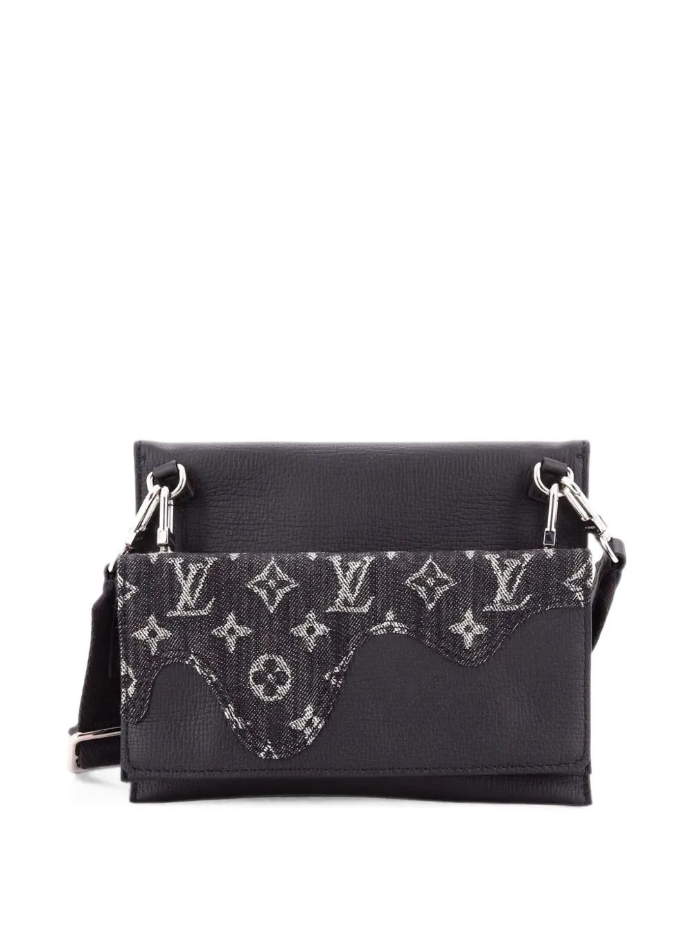 Nigo Trio Messenger Pouch Monogram Denim and Taurillon Leather Clutch Bag by Louis Vuitton Pre-Owned