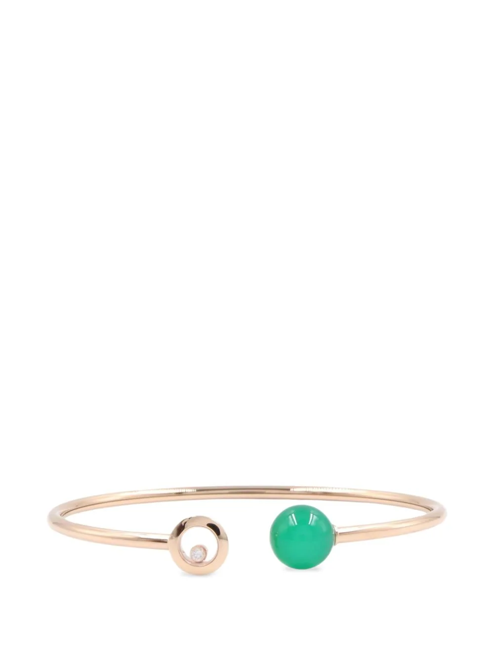 2010s Happy Diamonds Planet Green-Agate Bracelet by Chopard Pre-Owned