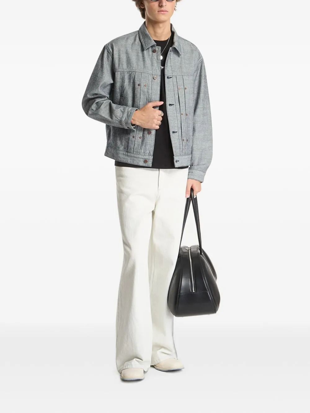 Pleated Denim Jacket by dime