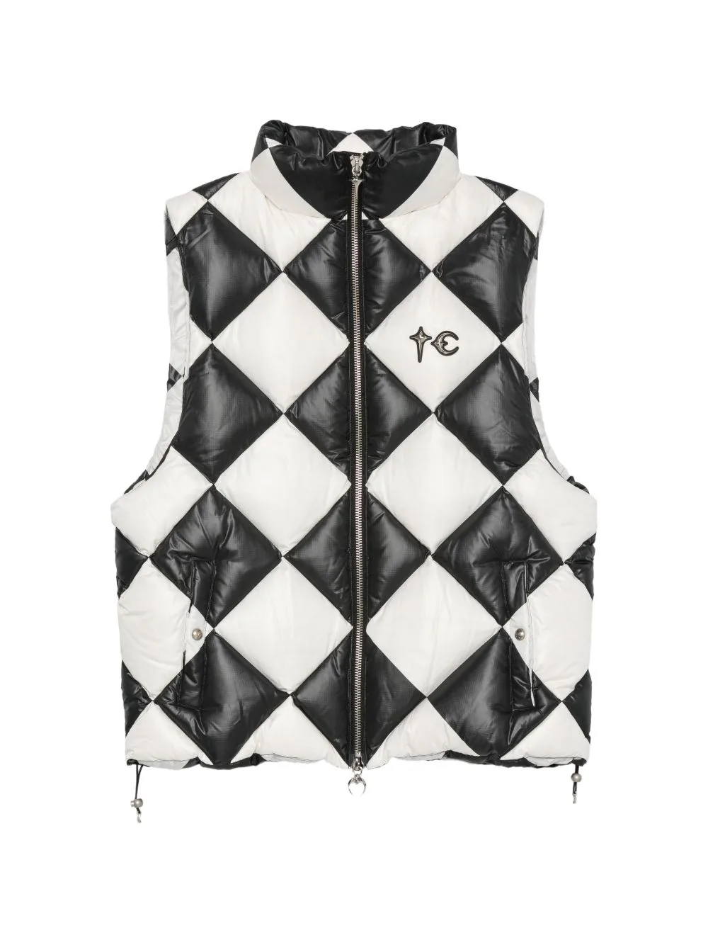 Check-Print Puffer Gilet by THUG CLUB