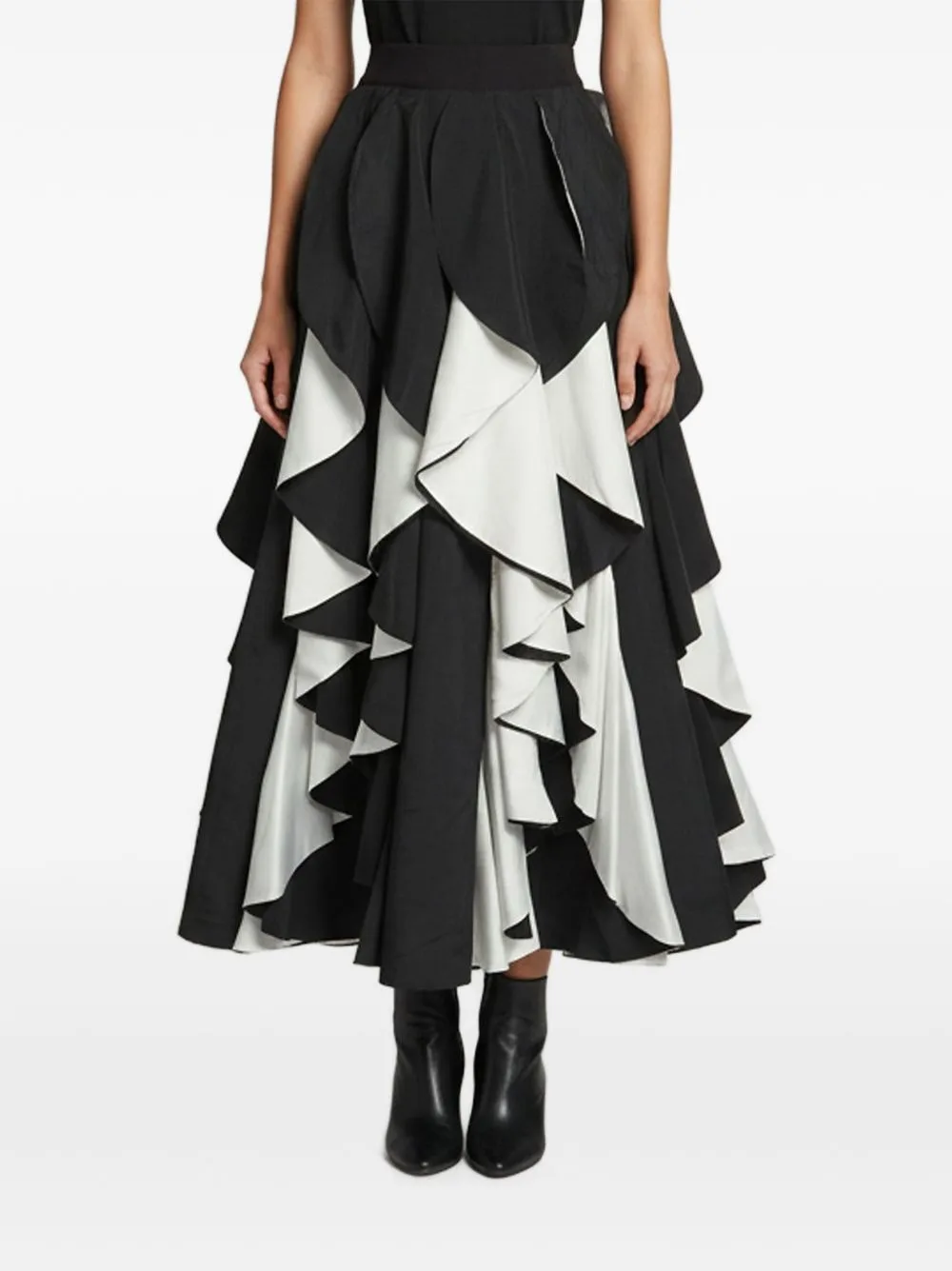 Nadie Spiral Midi Skirt by alice + olivia