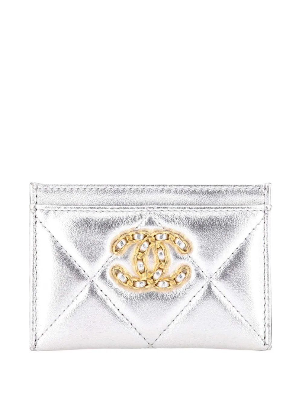 19 Quilted Iridescent Calfskin Card Holder by CHANEL Pre-Owned