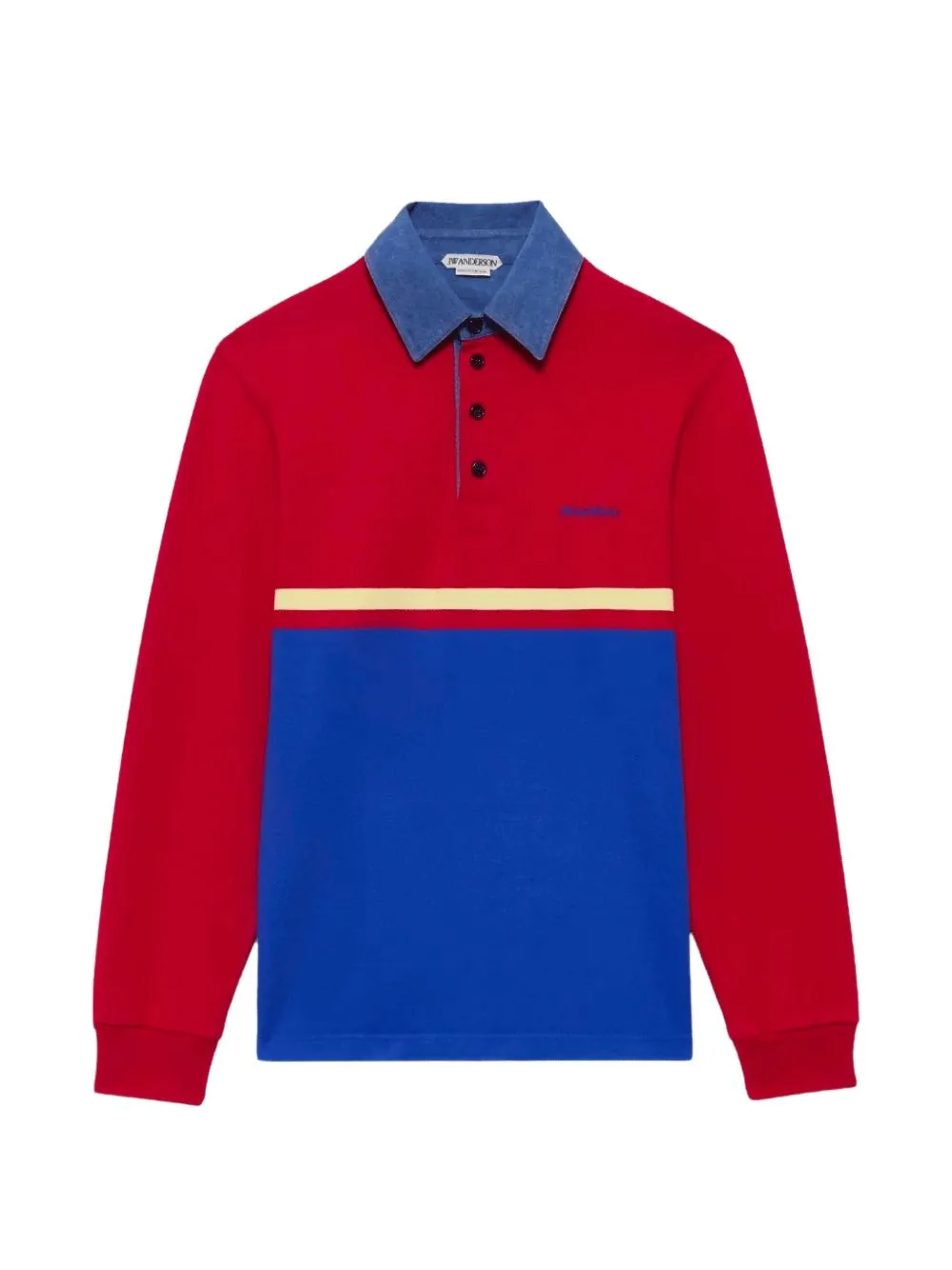 Colour-Block Long-Sleeve Polo Shirt by JW Anderson