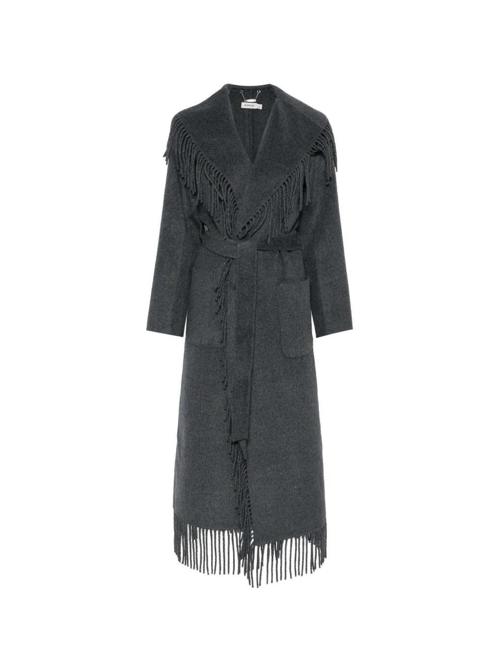 Carrie Fringe Robe Coat by SIMKHAI