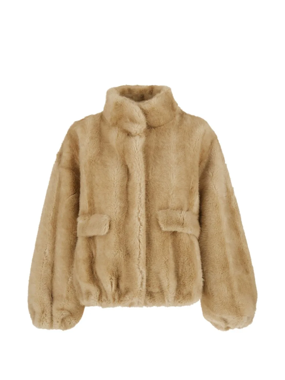Iris Faux-Fur High-Neck Bomber Jacket by Apparis